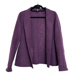 Eileen Fisher - Purple Wool Open Front Jacket Sz Small